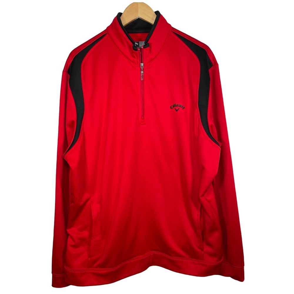 CALLAWAY GOLF OPTI SERIES FLEECE MEN qZ ZIP PULLOVER WARM JACKET SWEATER